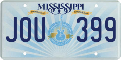 MS license plate JOU399