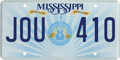 MS license plate JOU410