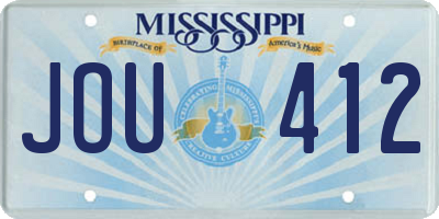 MS license plate JOU412