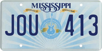 MS license plate JOU413