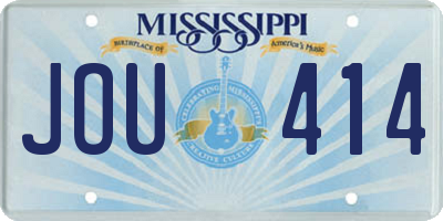 MS license plate JOU414