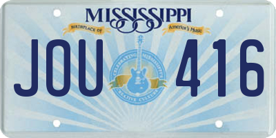 MS license plate JOU416