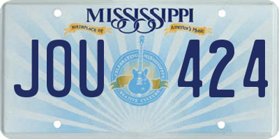MS license plate JOU424