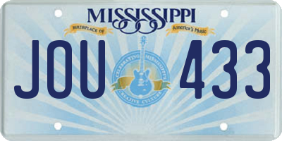 MS license plate JOU433