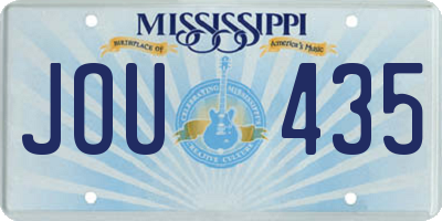 MS license plate JOU435