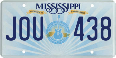MS license plate JOU438