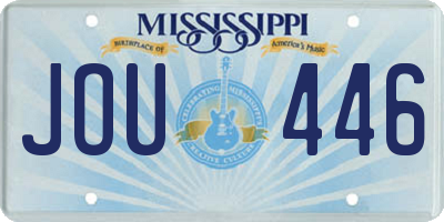 MS license plate JOU446