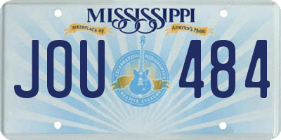 MS license plate JOU484