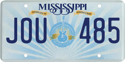 MS license plate JOU485