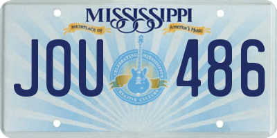 MS license plate JOU486