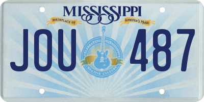 MS license plate JOU487