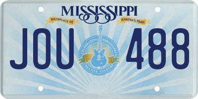 MS license plate JOU488