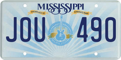 MS license plate JOU490