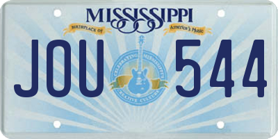 MS license plate JOU544