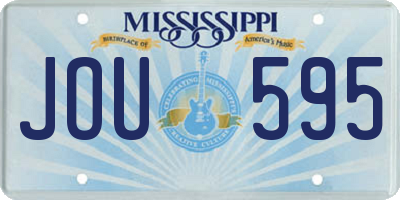 MS license plate JOU595