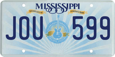 MS license plate JOU599