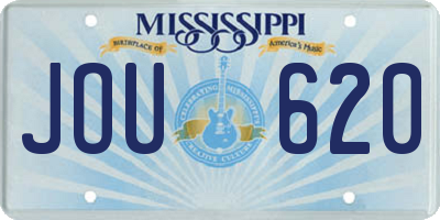 MS license plate JOU620