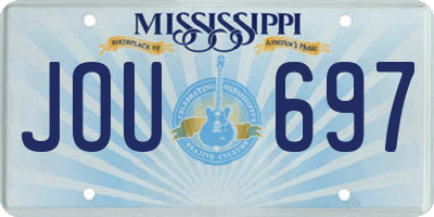 MS license plate JOU697