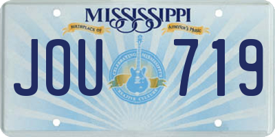 MS license plate JOU719