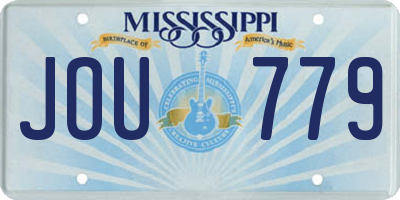 MS license plate JOU779