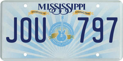 MS license plate JOU797