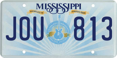 MS license plate JOU813