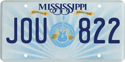 MS license plate JOU822