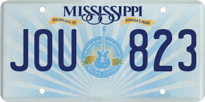 MS license plate JOU823