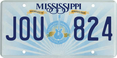 MS license plate JOU824