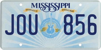 MS license plate JOU856