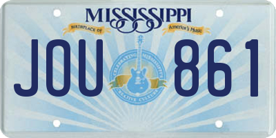 MS license plate JOU861