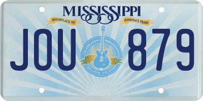 MS license plate JOU879