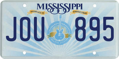 MS license plate JOU895
