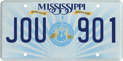 MS license plate JOU901