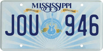MS license plate JOU946