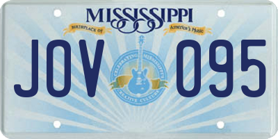 MS license plate JOV095