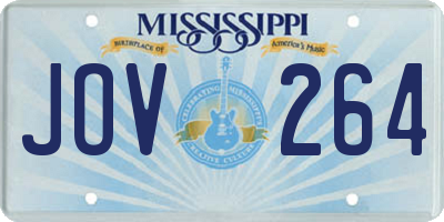 MS license plate JOV264
