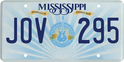 MS license plate JOV295