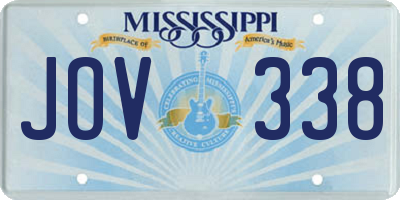MS license plate JOV338