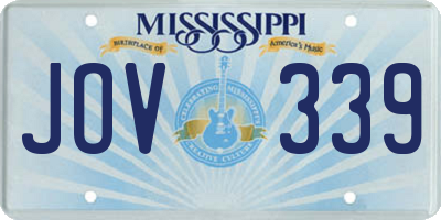 MS license plate JOV339