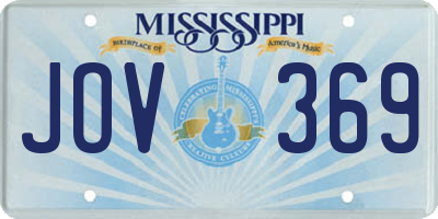 MS license plate JOV369