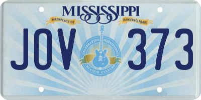 MS license plate JOV373