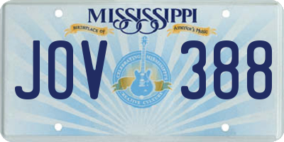 MS license plate JOV388