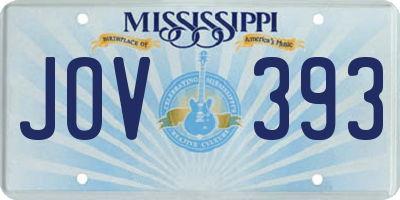 MS license plate JOV393