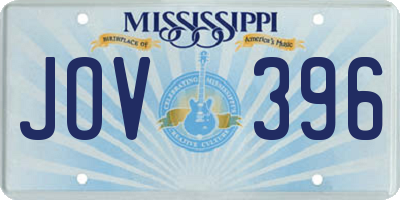 MS license plate JOV396