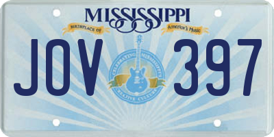 MS license plate JOV397