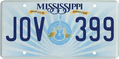 MS license plate JOV399