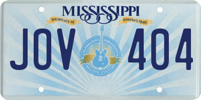 MS license plate JOV404