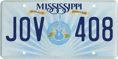 MS license plate JOV408