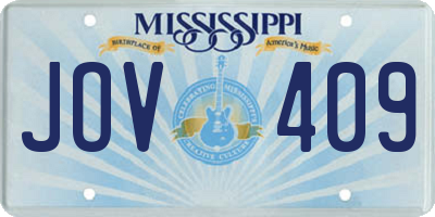 MS license plate JOV409